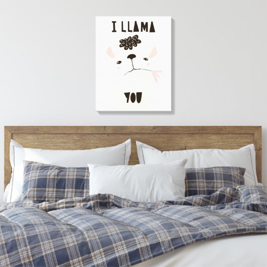 Ik Llama jij Canvas Afdruk (Insitu (Slaapkamer))