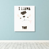 Ik Llama jij Canvas Afdruk (Insitu (Houten vloer))