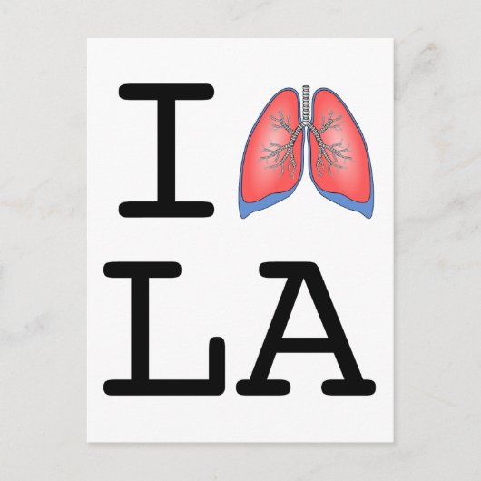 Ik long L.A. (Los Angeles Smogg grap) Briefkaart (Voorkant)