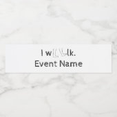 Ik loop, aangepaste Eventnaam Waterfleslabels Waterfles Etiket (Enkel label)