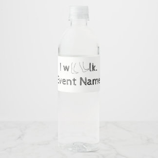 Ik loop, aangepaste Eventnaam Waterfleslabels Waterfles Etiket