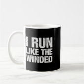 Ik loop als de winded funny Motivatie runner ma Koffiemok (Links)