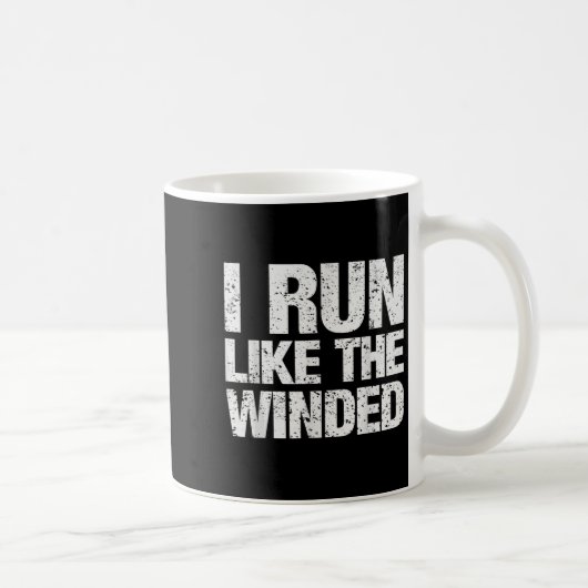 Ik loop als de winded funny Motivatie runner ma Koffiemok (Rechts)