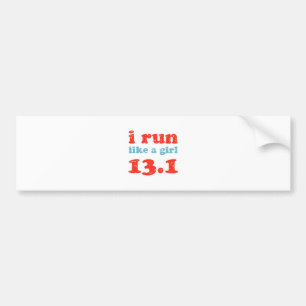ik loop als een meisje 13.1 bumpersticker