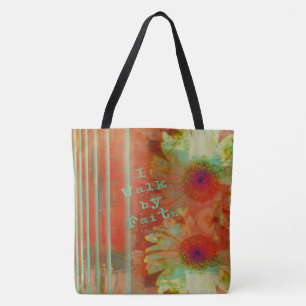 Ik Loop Door Het Geloof Gerber Madeliefjes Christe Tote Bag