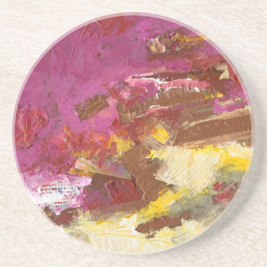 Ik loop er doorheen zandsteen onderzetter (Voorkant)