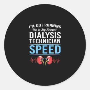 Ik loop geen dialyse-tech-nierhartslag ronde sticker
