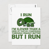 Ik loop. Ik ben langzamer dan een schildpad, maar  Briefkaart (Voorkant / Achterkant)