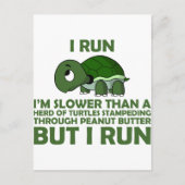 Ik loop. Ik ben langzamer dan een schildpad, maar  Briefkaart (Voorkant)