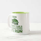 Ik loop. Ik ben langzamer dan een schildpad, maar Tweekleurige Koffiemok (Voorkant links)
