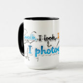 Ik loop, ik kijk, ik stop, ik fotografeer design mok (Voorkant links)