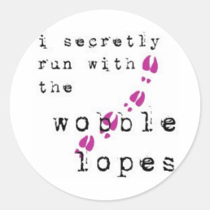 Ik loop in het geheim met de troebels. ronde sticker