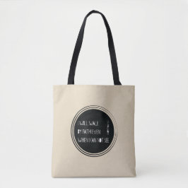 Ik loop langs Faith Tote Bag