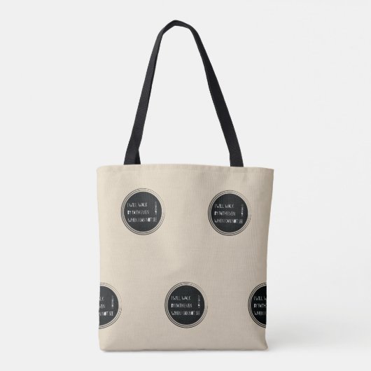 Ik loop langs Faith Tote Bag (Achterkant)