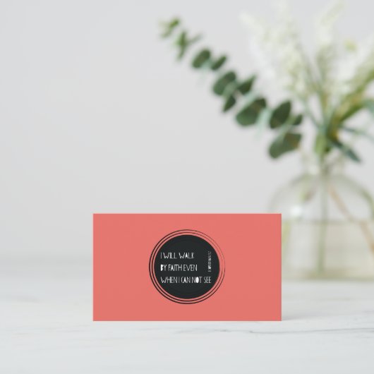 Ik loop langs Faith Visitekaartje (Staand voorkant)