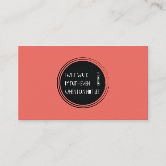 Ik loop langs Faith Visitekaartje (Voorkant)