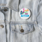Ik Loop Met Autisme- Autisme Bewustzijn Knop Ronde Button 5,7 Cm (In situ)