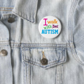 Ik Loop Met Autisme - Kleurige Autisme Bewustzijn Ronde Button 5,7 Cm (In situ)