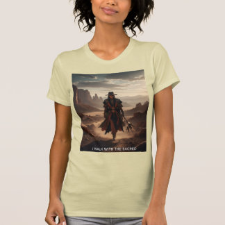 Ik Loop Met De Heilige Spirituele Reis Kunst T-shirt