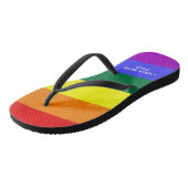 "Ik loop met trots" Rainbow Gay Pride Flag Teenslippers (Schuin)