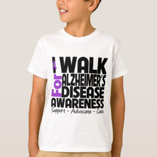 Ik loop naar Alzheimer's Disease Awareness T-shirt
