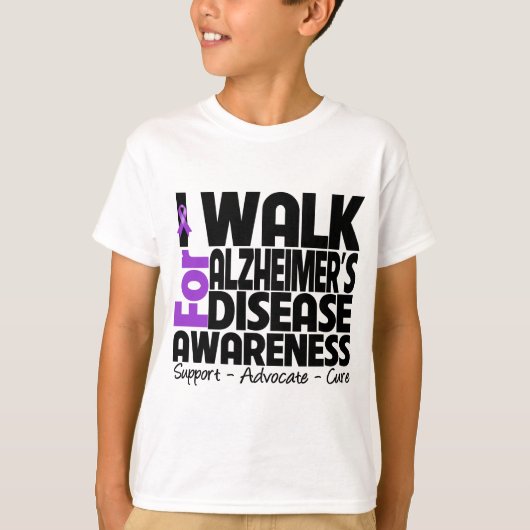 Ik loop naar Alzheimer's Disease Awareness T-shirt (Voorkant)