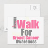 Ik loop naar borstkanker briefkaart (Voorkant / Achterkant)