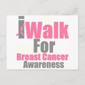 Ik loop naar borstkanker briefkaart (Voorkant)