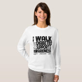 Ik loop naar diabetes t-shirt (Voorkant volledig)