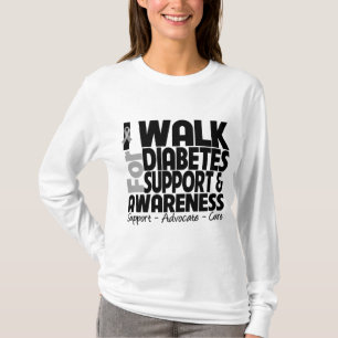 Ik loop naar diabetes t-shirt