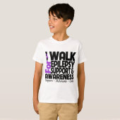 Ik loop naar Epilepsy Bewustheid T-shirt (Voorkant volledig)