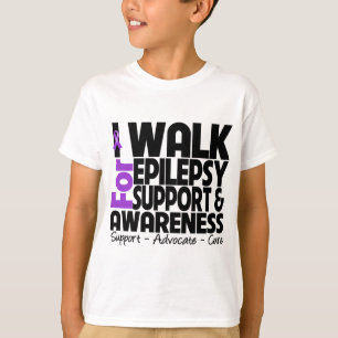 Ik loop naar Epilepsy Bewustheid T-shirt