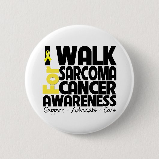 Ik loop naar het bewustzijn van Sarcoma-kanker Ronde Button 5,7 Cm (Voorkant)