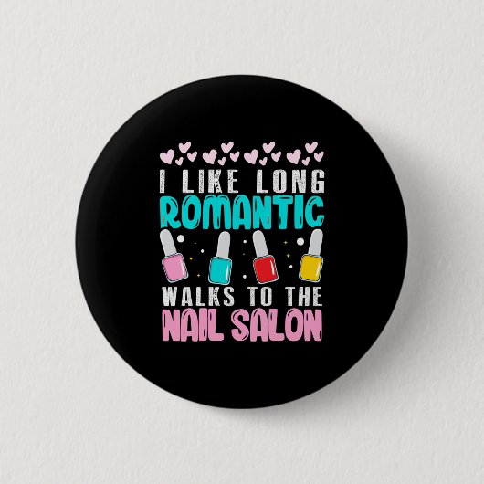 Ik loop naar het salon. ronde button 5,7 cm (Voorkant)