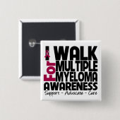 Ik loop naar Meervoudige Myeloom Bewustheid Vierkante Button 5,1 Cm (Voorkant /achterkant)