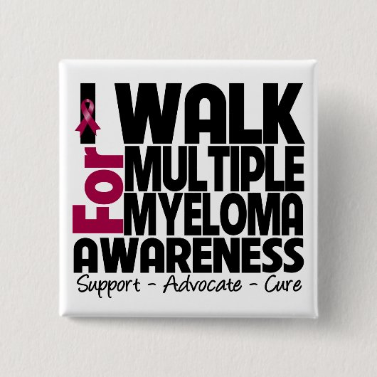 Ik loop naar Meervoudige Myeloom Bewustheid Vierkante Button 5,1 Cm (Voorkant)