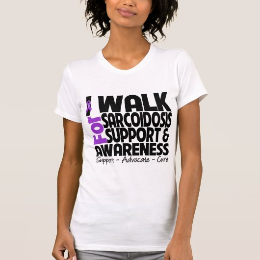 Ik loop naar Sarcoïdose Bewustheid T-shirt (Voorkant)