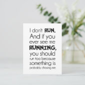 Ik loop niet. Er is waarschijnlijk iets dat me ac Briefkaart (Staand voorkant)