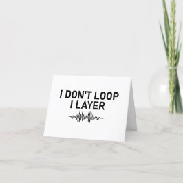 Ik loop niet in laagje minimale muziek feestdagen kaart