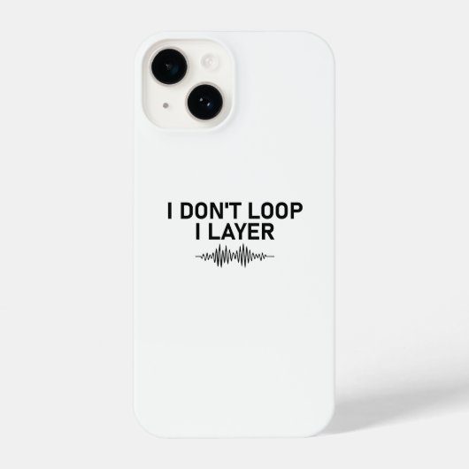Ik loop niet in laagje minimale muziek iPhone hoesje (Achterkant)