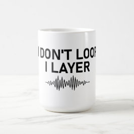 Ik loop niet in laagje minimale muziek koffiemok
