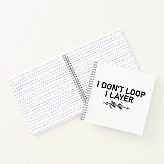 Ik loop niet in laagje minimale muziek notitieboek (Binnen)