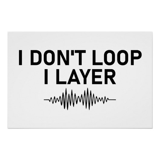 Ik loop niet in laagje minimale muziek perfect poster (Voorkant)