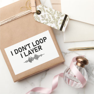 Ik loop niet in laagje minimale muziek rechthoekige sticker