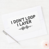 Ik loop niet in laagje minimale muziek rechthoekige sticker (Envelop)