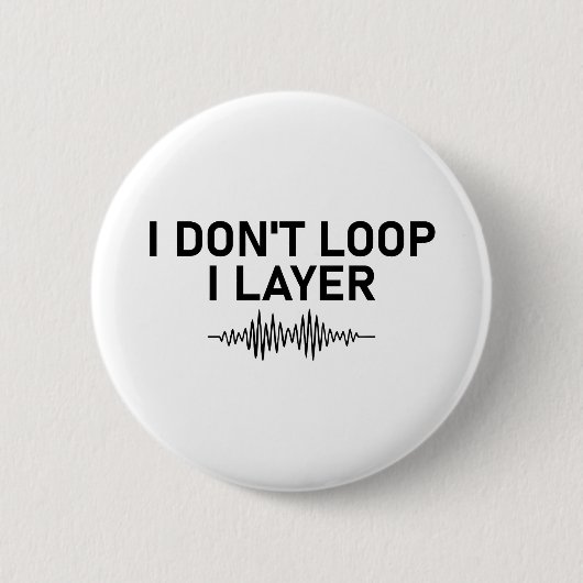 Ik loop niet in laagje minimale muziek ronde button 5,7 cm (Voorkant)