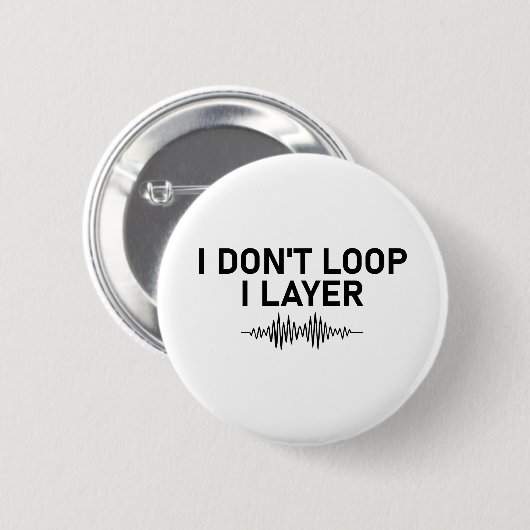 Ik loop niet in laagje minimale muziek ronde button 5,7 cm (Voorkant /achterkant)