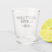 Ik loop niet in laagje minimale muziek shot glas (Achterkant)