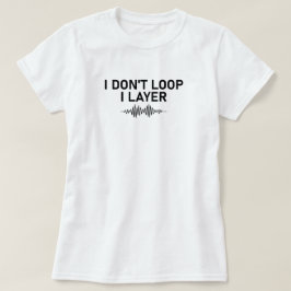 Ik loop niet in laagje minimale muziek t-shirt
