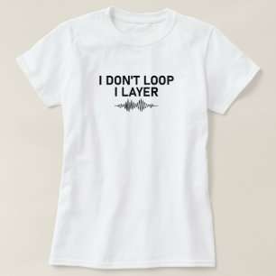 Ik loop niet in laagje minimale muziek t-shirt